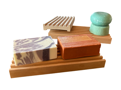 8" Alder Battlement Style Soap Dish