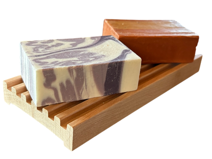 8" Alder Battlement Style Soap Dish