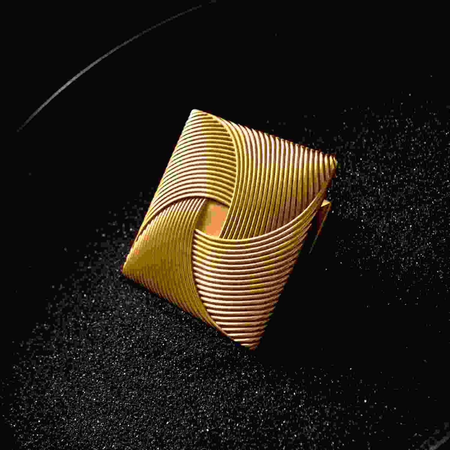 3-1/2 Inch Square Bijou Tempest Square Knob