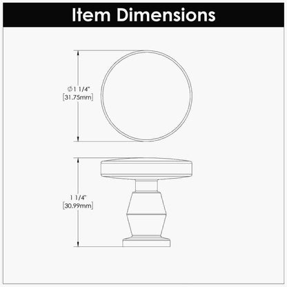 1-1/4 Inch Diameter Anders Round Knob