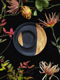 Matte Black w/ Wood Texture (Circular) Plates and Dinnerware