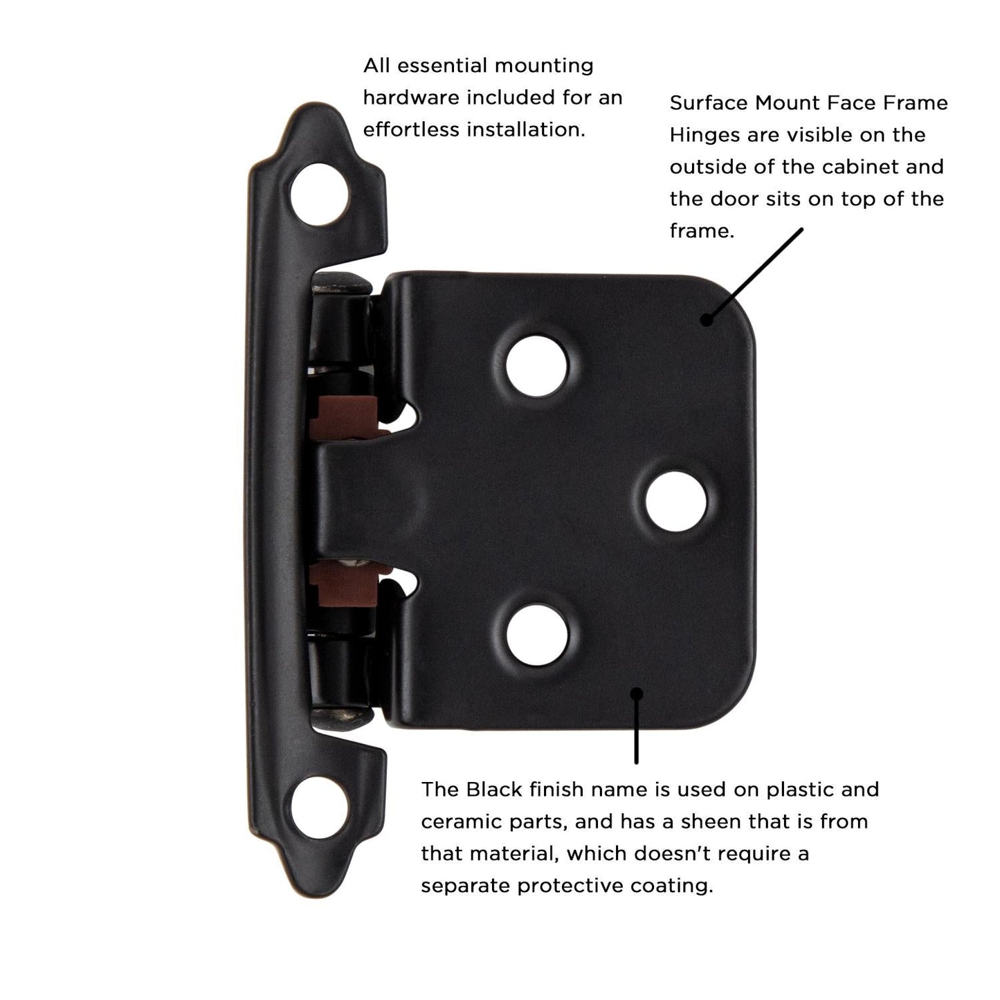 Surface Self-Closing Hinge