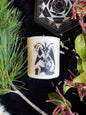 Dedication Ritual Art Pillar Candles - White Vegan Soy