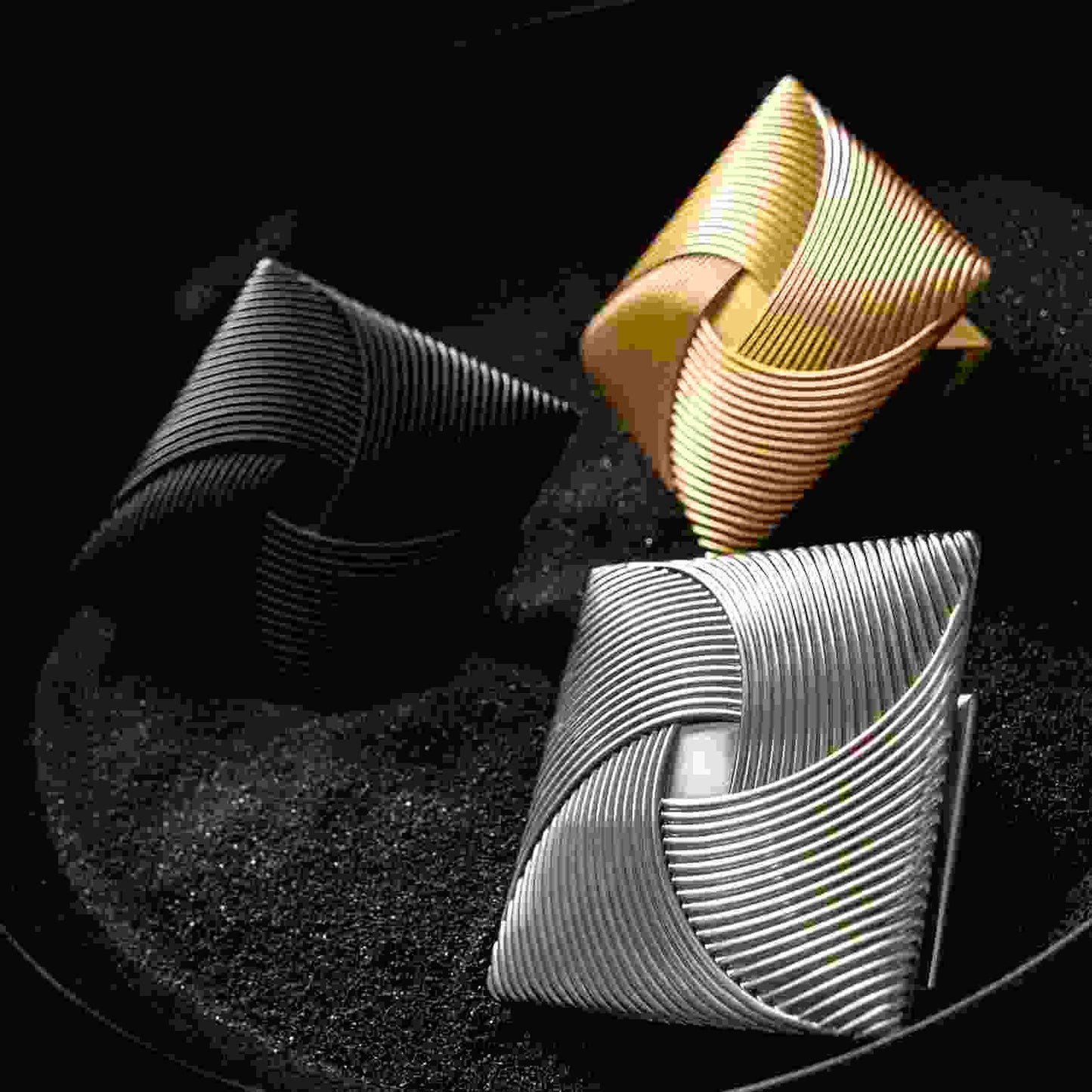 3-1/2 Inch Square Bijou Tempest Square Knob