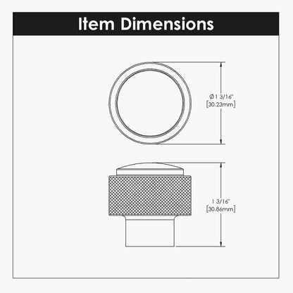 1-3/16 Inch Diameter Verge Round Knob