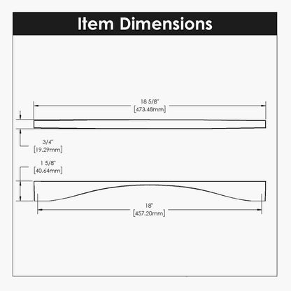 18 Inch Center to Center Channel Appliance Pull