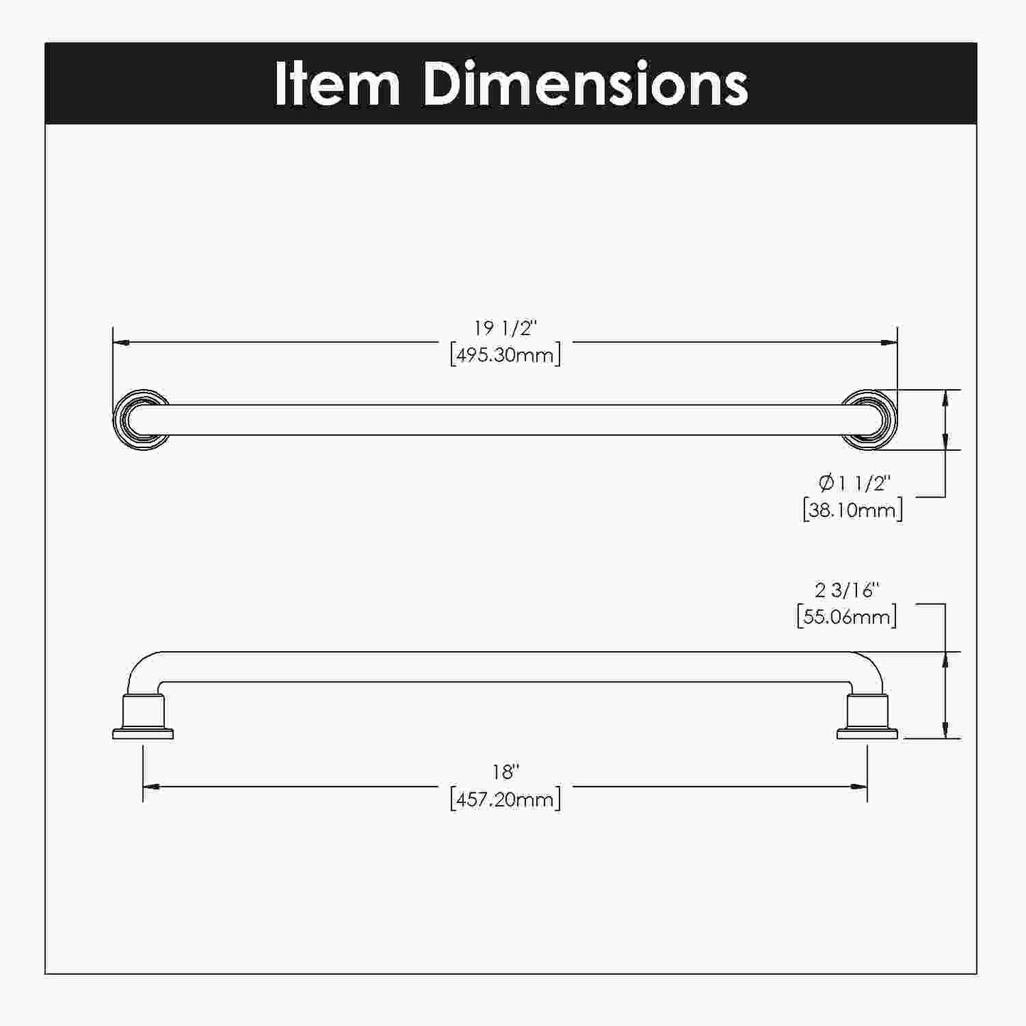 18 Inch Center to Center Urbane Appliance Pull