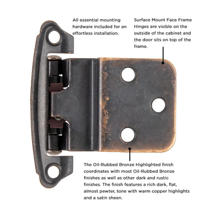 Surface Self-Closing Hinge