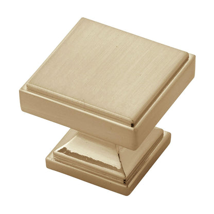1-3/8 Inch Square Brownstone Square Knob