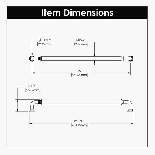 18 Inch Center to Center Berkshire Appliance Pull