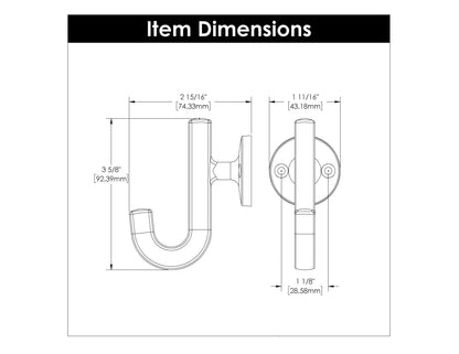 1-1/8 Inch Center to Center Woodward Hook