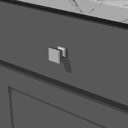 1-1/8 Inch Square Brownstone Square Knob