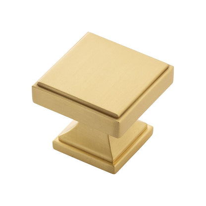 1-3/8 Inch Square Brownstone Square Knob