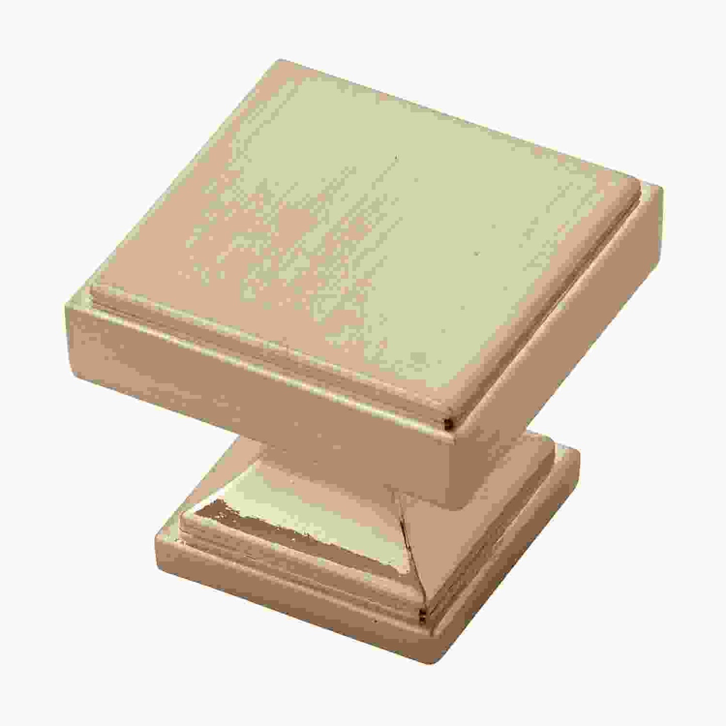 1-3/8 Inch Square Brownstone Square Knob