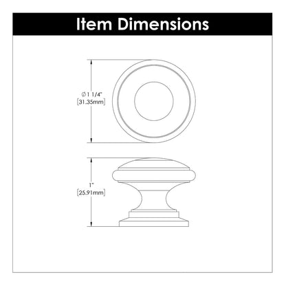 1-1/4 Inch Diameter Williamsburg Knob