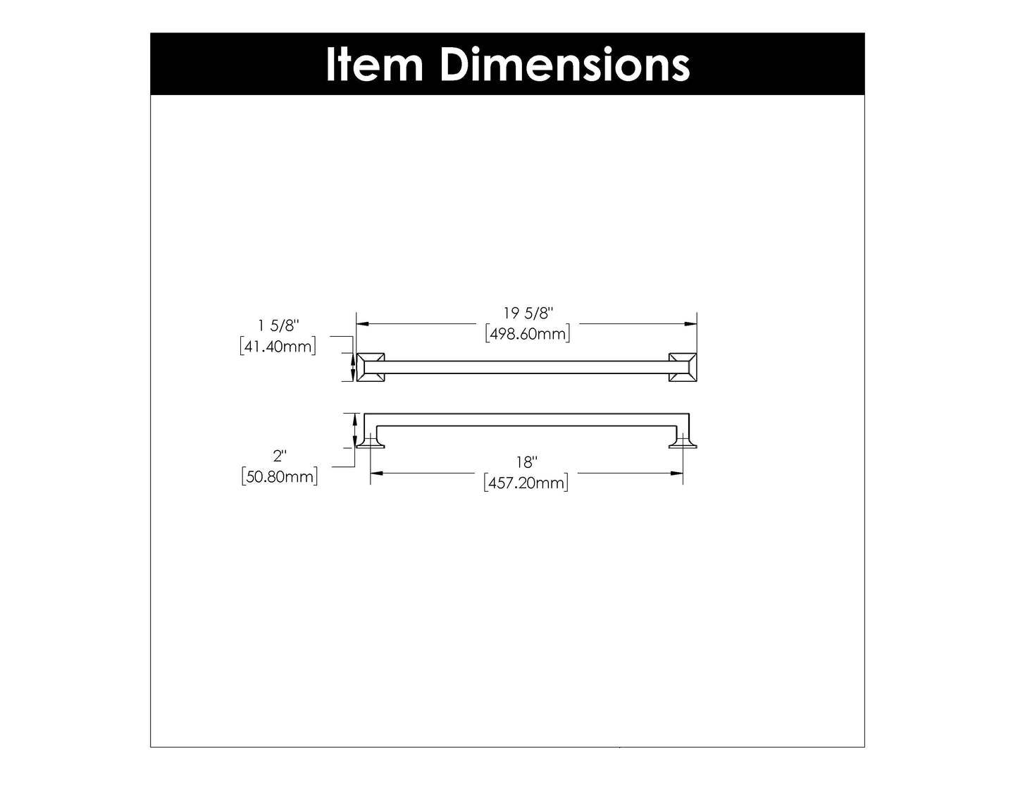 18 Inch Center to Center Studio Appliance Pull