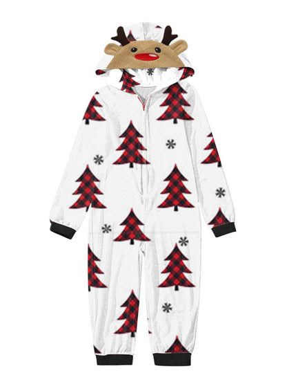 Family Christmas Snowflake Reindeer Hooded Onesie
