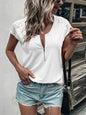 Lace Detail V-Neck Tank Top Cotton Blend Women's Sleeveless Tee