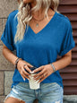 Button Front V-Neck Tank Top Sleeveless Women's Blouse