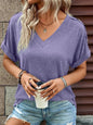 Button Front V-Neck Tank Top Sleeveless Women's Blouse