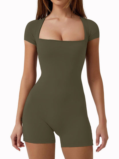 Women's Yoga Jumpsuit Shorts - High Stretch Athletic Wear