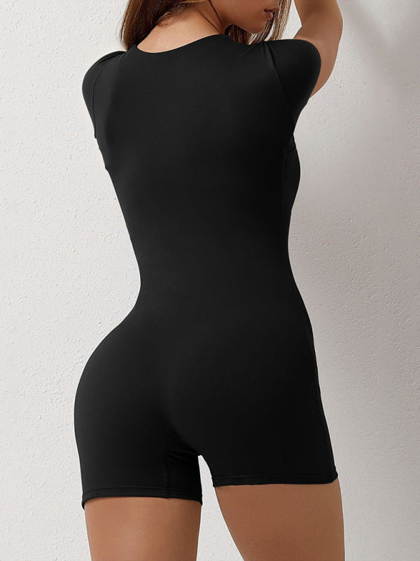 Women's Yoga Jumpsuit Shorts - High Stretch Athletic Wear