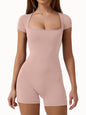 Women's Yoga Jumpsuit Shorts - High Stretch Athletic Wear