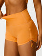 Women's Drawstring Yoga Breathable Solid Color Running Tight Shorts