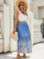 Bohemian High Waist Beach Skirt - Flowy Summer Swing Skirt