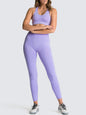 Women's Beautiful Back High Waist Peach Hip Seamless Knitted Vest & Pants Set