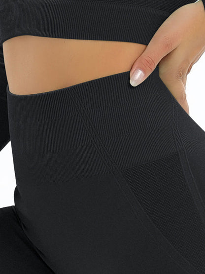 Women's Seamless Athletic Set - Long Sleeve Top & Leggings