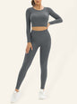 Women's Seamless Athletic Set - Long Sleeve Top & Leggings