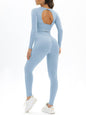 Women's Seamless Athletic Set - Long Sleeve Top & Leggings