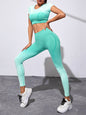 Women's Gradient Tie-Dye Seamless Yoga Set - Two-Piece Athletic Wear