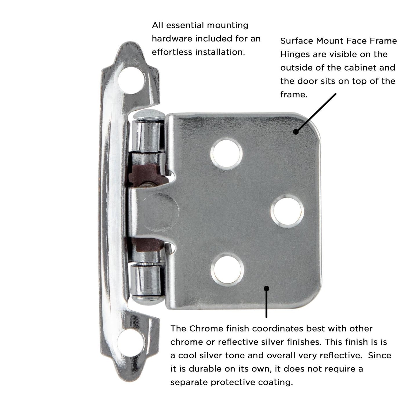 Surface Self-Closing Hinge