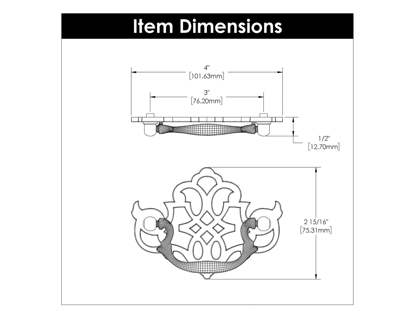 3 InchManor House Pull