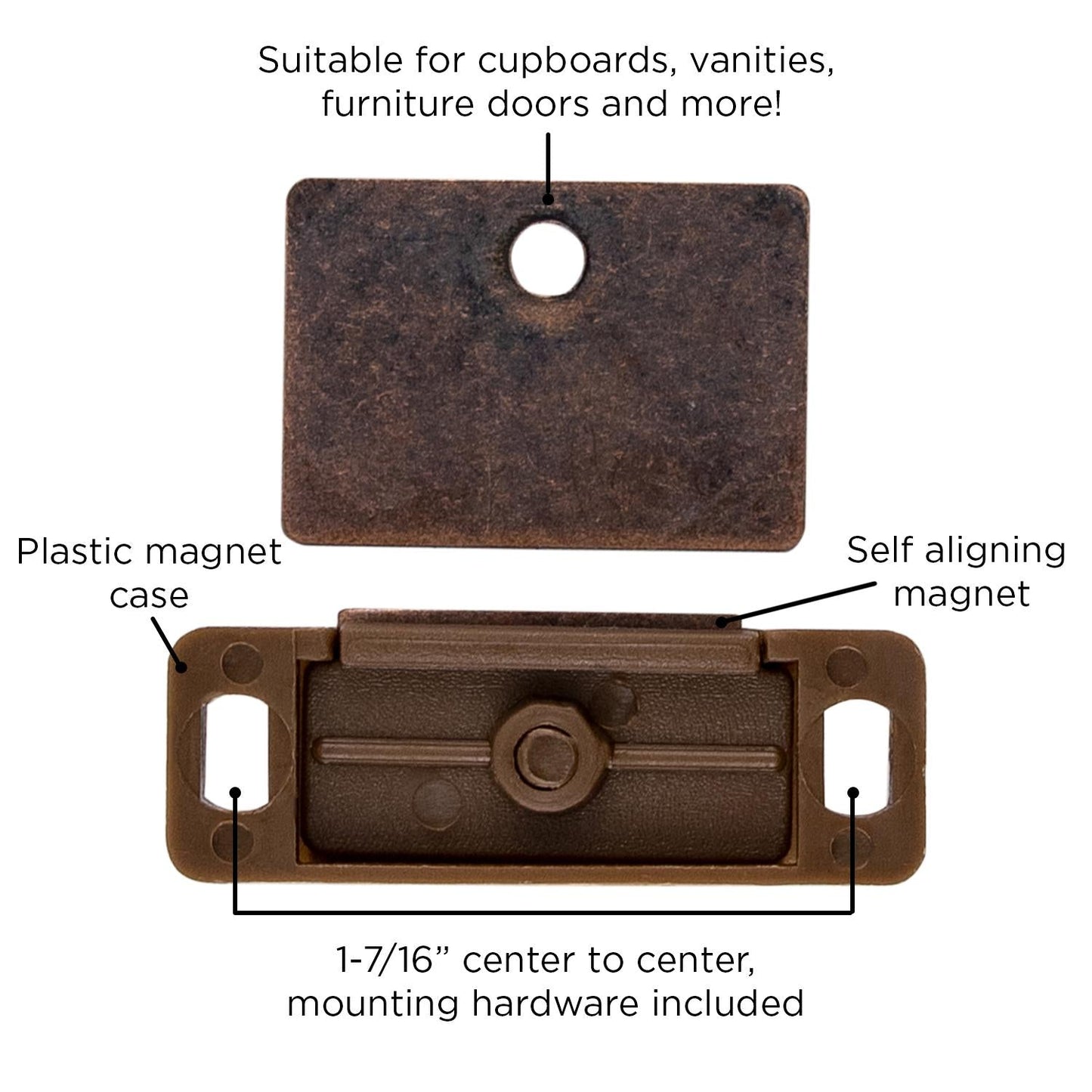 1-7/16 Inch Center to Center Catches