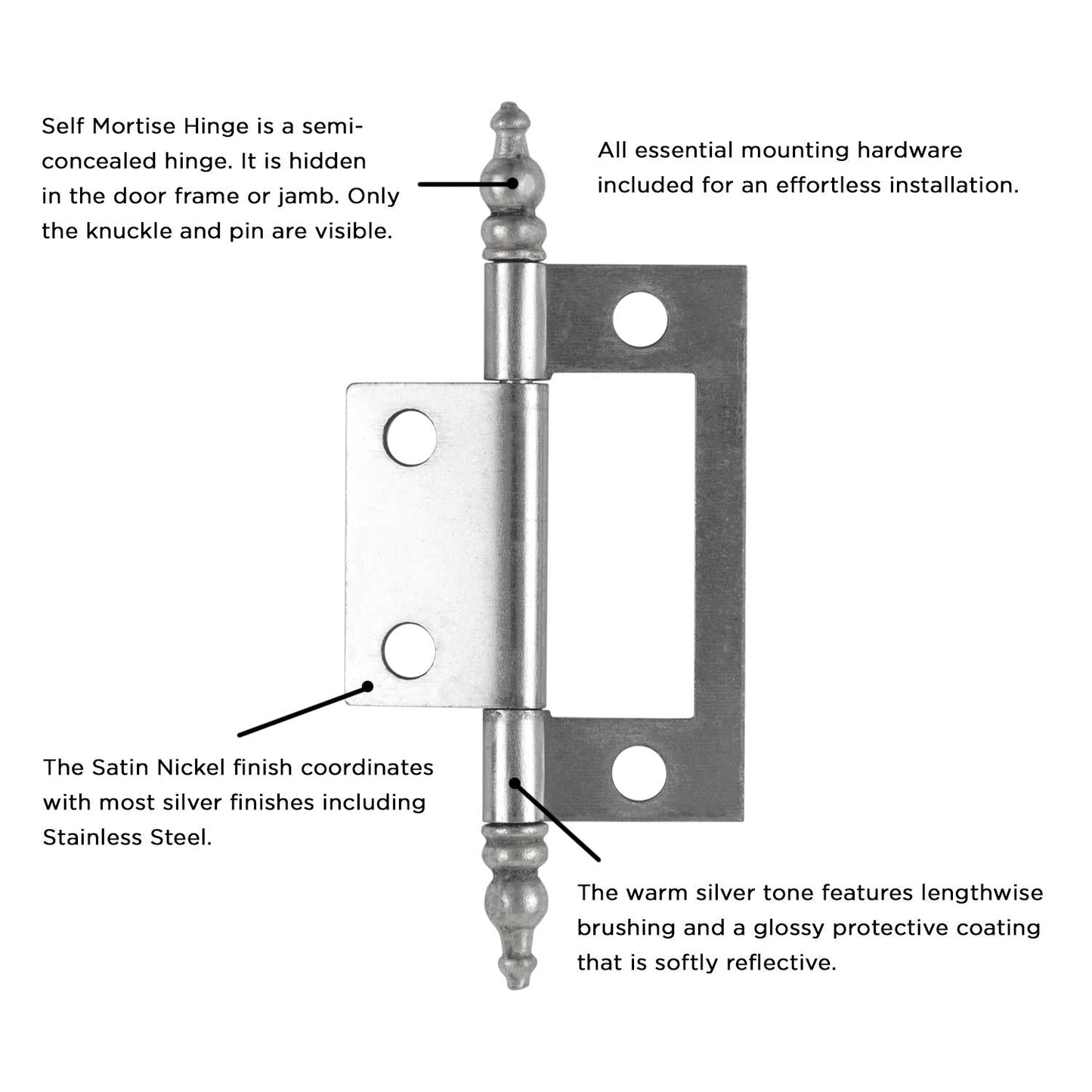 Self Mortise Hinge