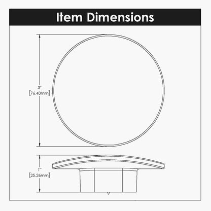 3 Inch Diameter Vale Round Knob