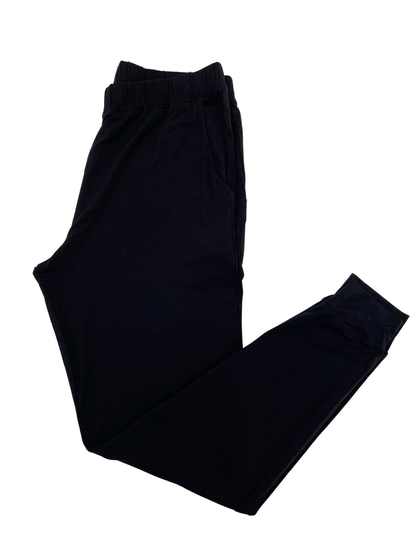Black pants on a white background