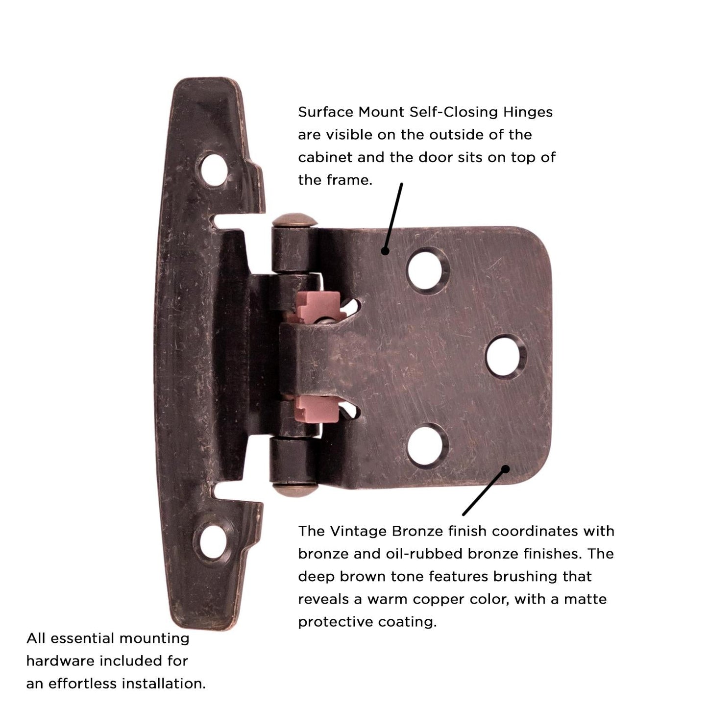 Surface Self-Closing Hinge