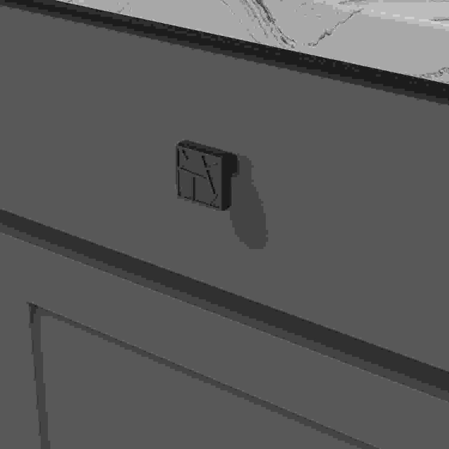 1-3/8 Inch Square Cullet Square Knob