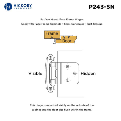Surface Self-Closing Hinge