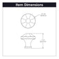 1-3/8 Inch Diameter Facette Round Knob