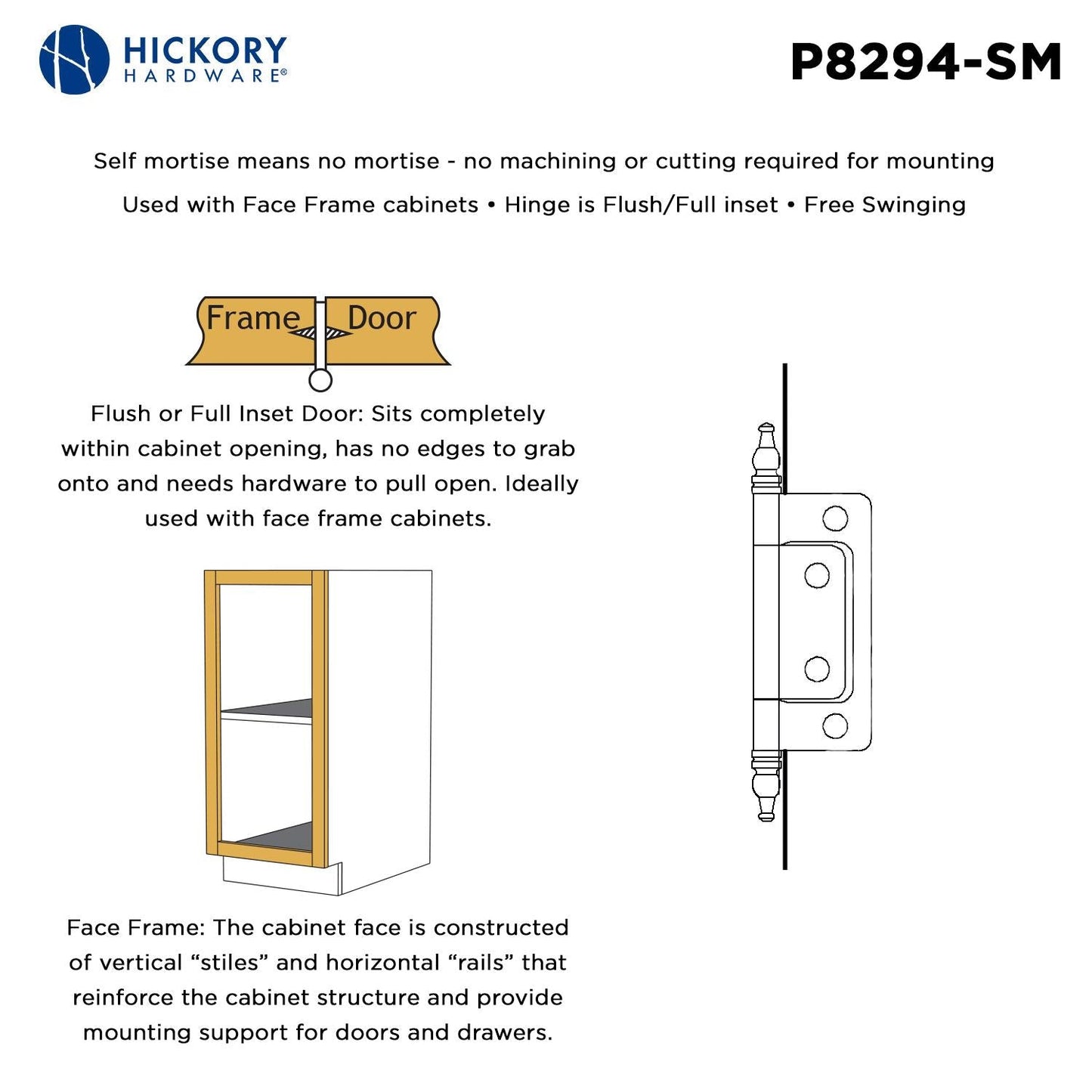 Self Mortise Hinge