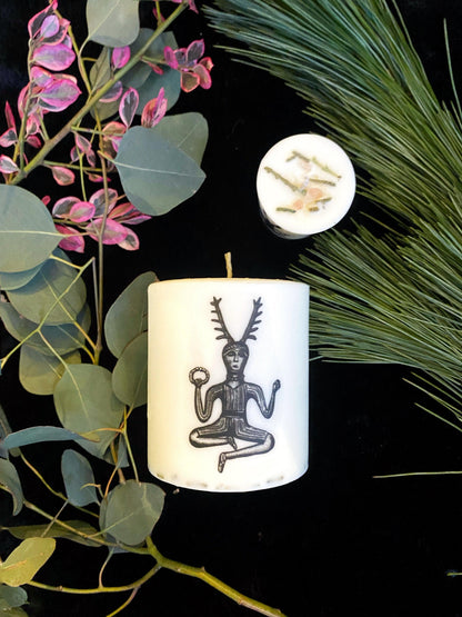 Yule Ritual Candle- Vegan Soy Scented with Essential Oils