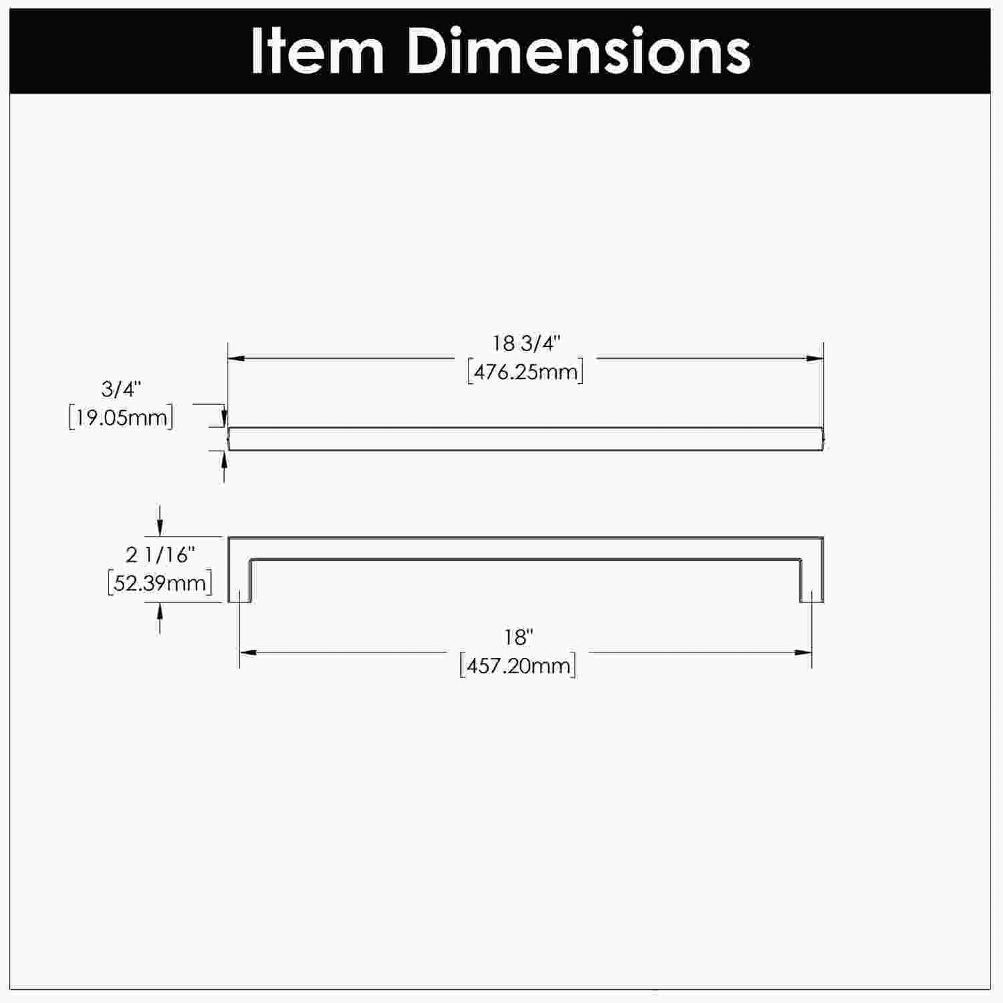 18 Inch Center to Center Coventry Appliance Pull