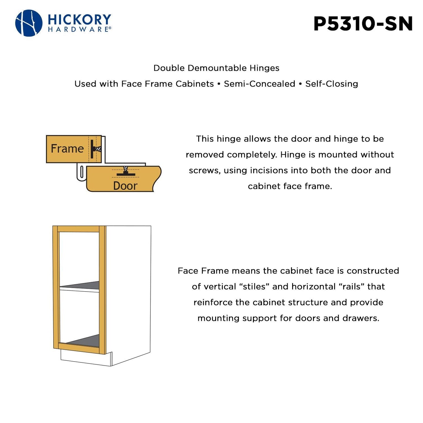 Double Demountable Hinge