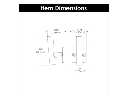 7/8 Inch Center to Center Bar Pulls Hook
