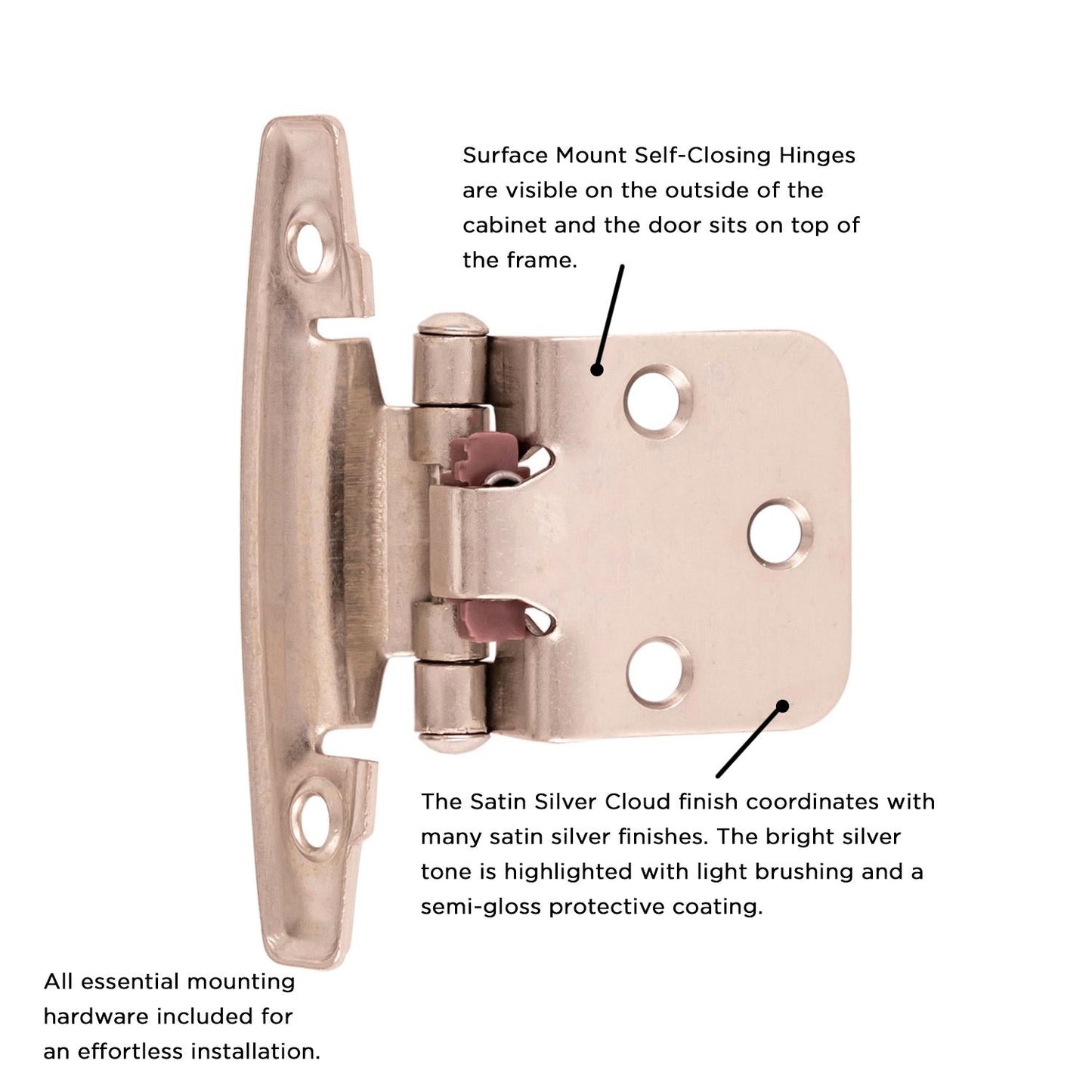 Surface Self-Closing Hinge